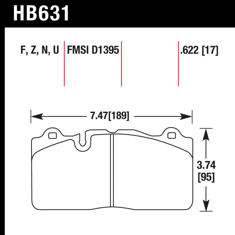 Hawk HB631F.622 Street Performance Pad - HPS Compound