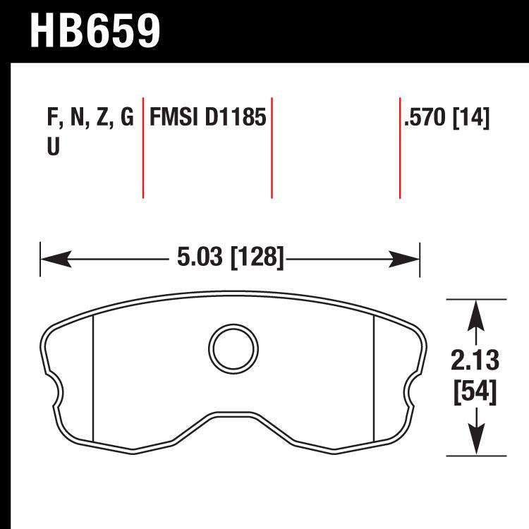 Hawk HB659N.570 Performance Pad - HP Plus Compound