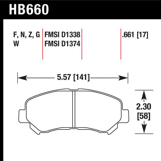 Hawk HB660F.661 Street Performance Pad - HPS Compound