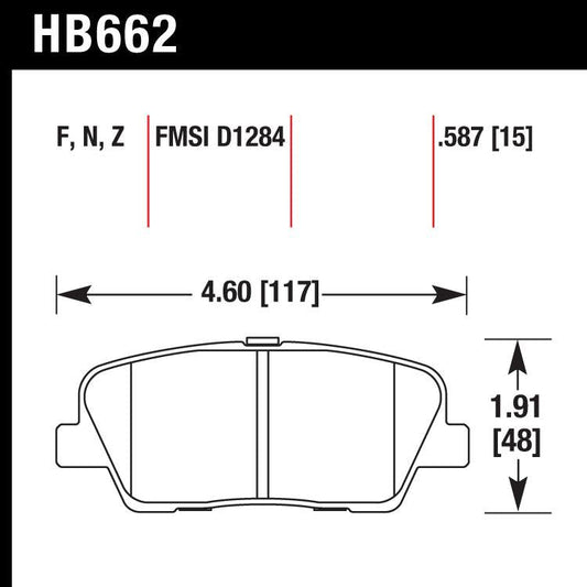 Hawk HB662F.587 Street Performance Pad - HPS Compound