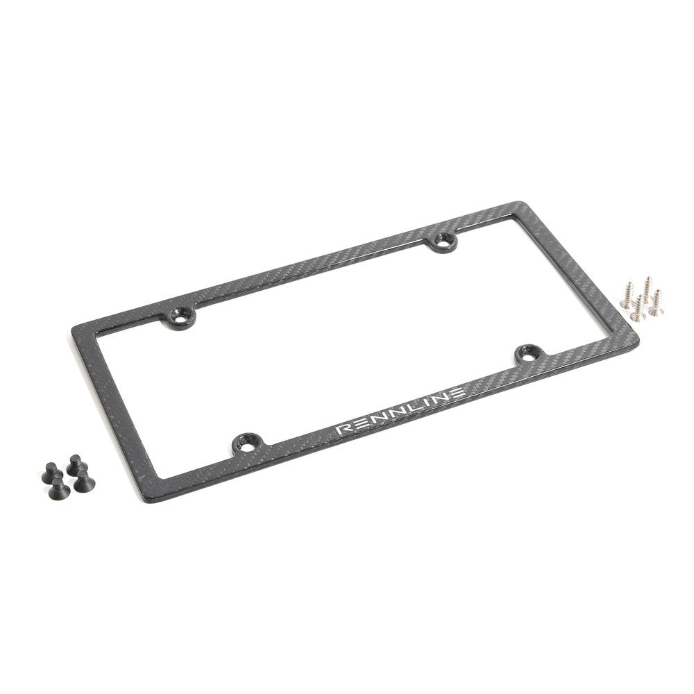 Rennline Carbon Fiber License Plate Frame for Porsche & BMW – Lightweight Exterior Upgrade