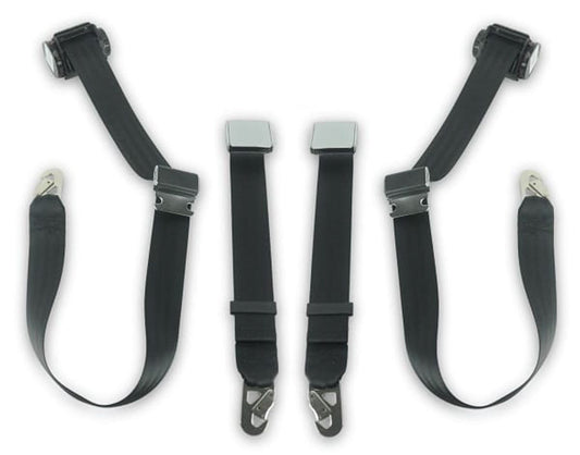 1962-65 Porsche 356 Retractable 3-Point Seat Belt - Multiple Colors Available