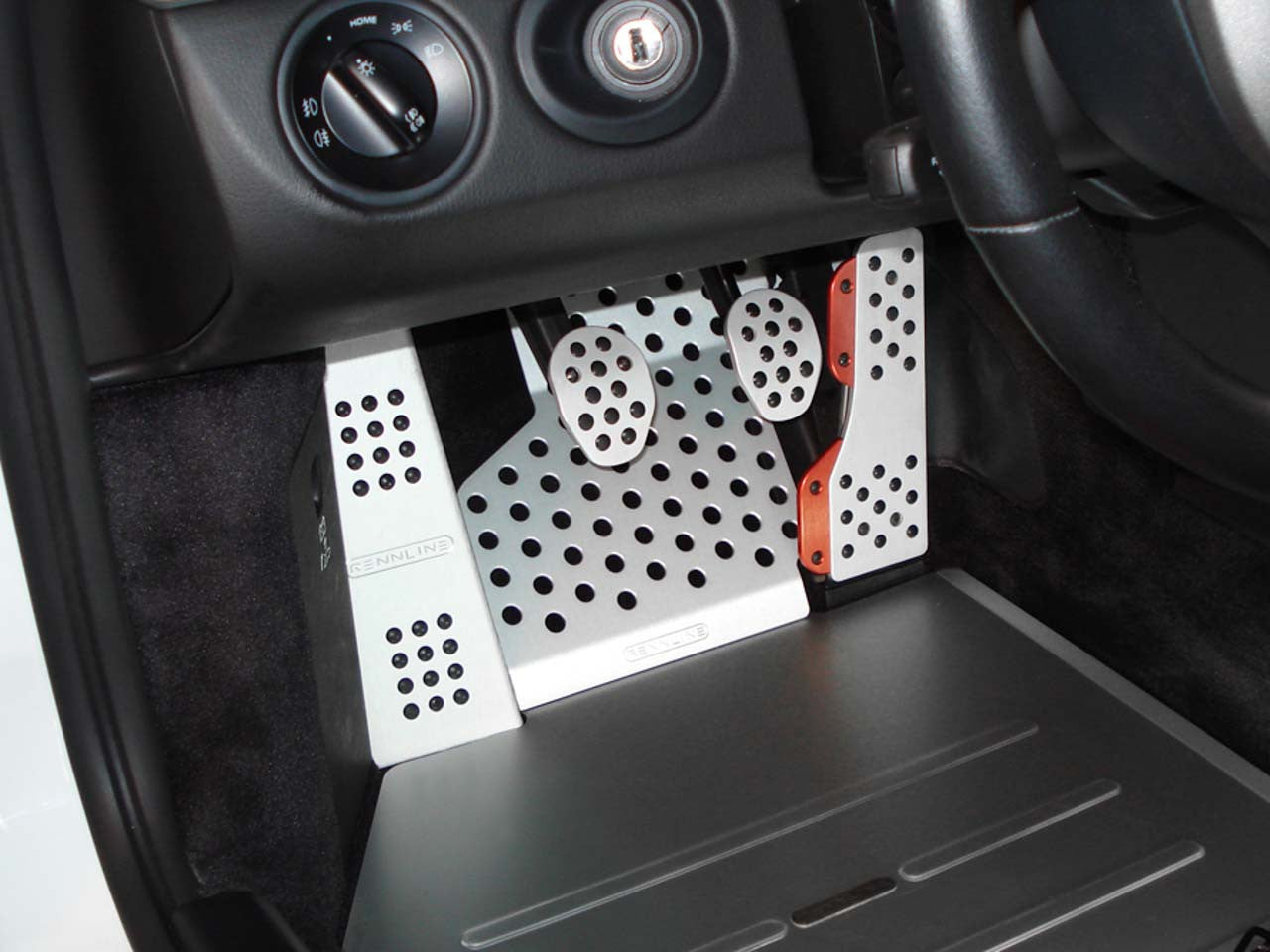 Rennline Pedal Set - 4 Piece - Rubber Grip - Porsche - SKU# P71.60101D
