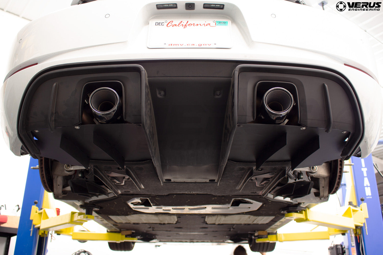Verus rear diffuser panel brackets - Porsche 718 GT4