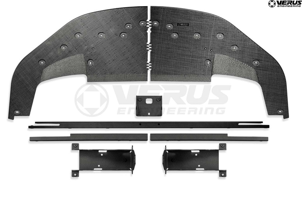 Verus Engineering carbon polyweave front splitter kit for Porsche 992 GT3