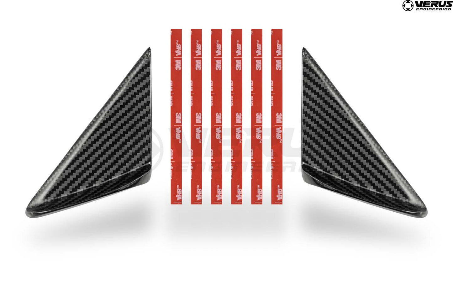 Verus Engineering anti-buffeting carbon wind deflectors for Porsche 991 GT3