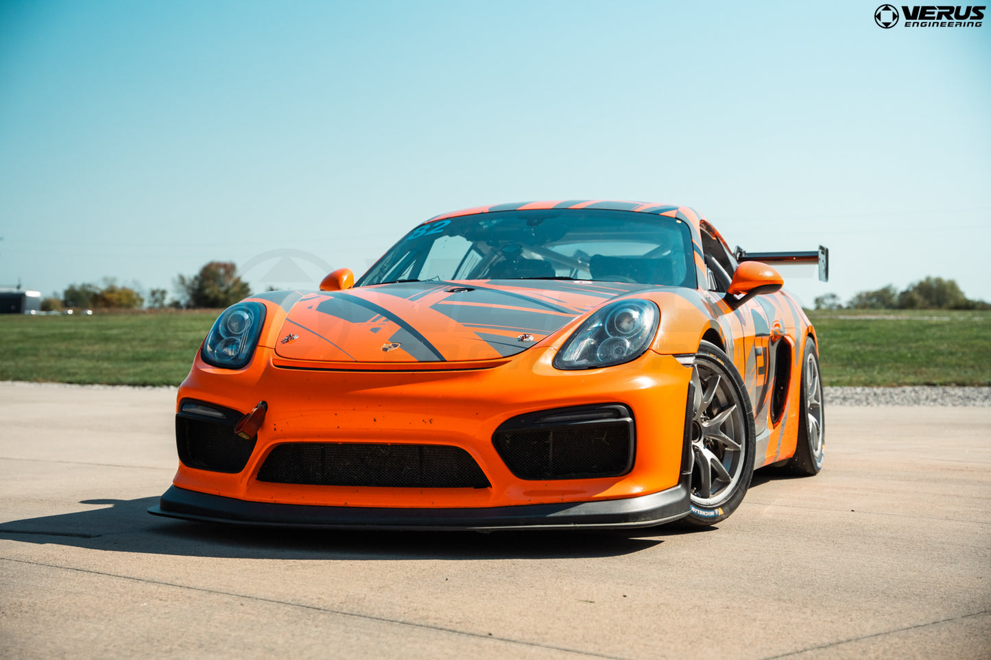 Verus front splitter installed - Porsche 981 GT4