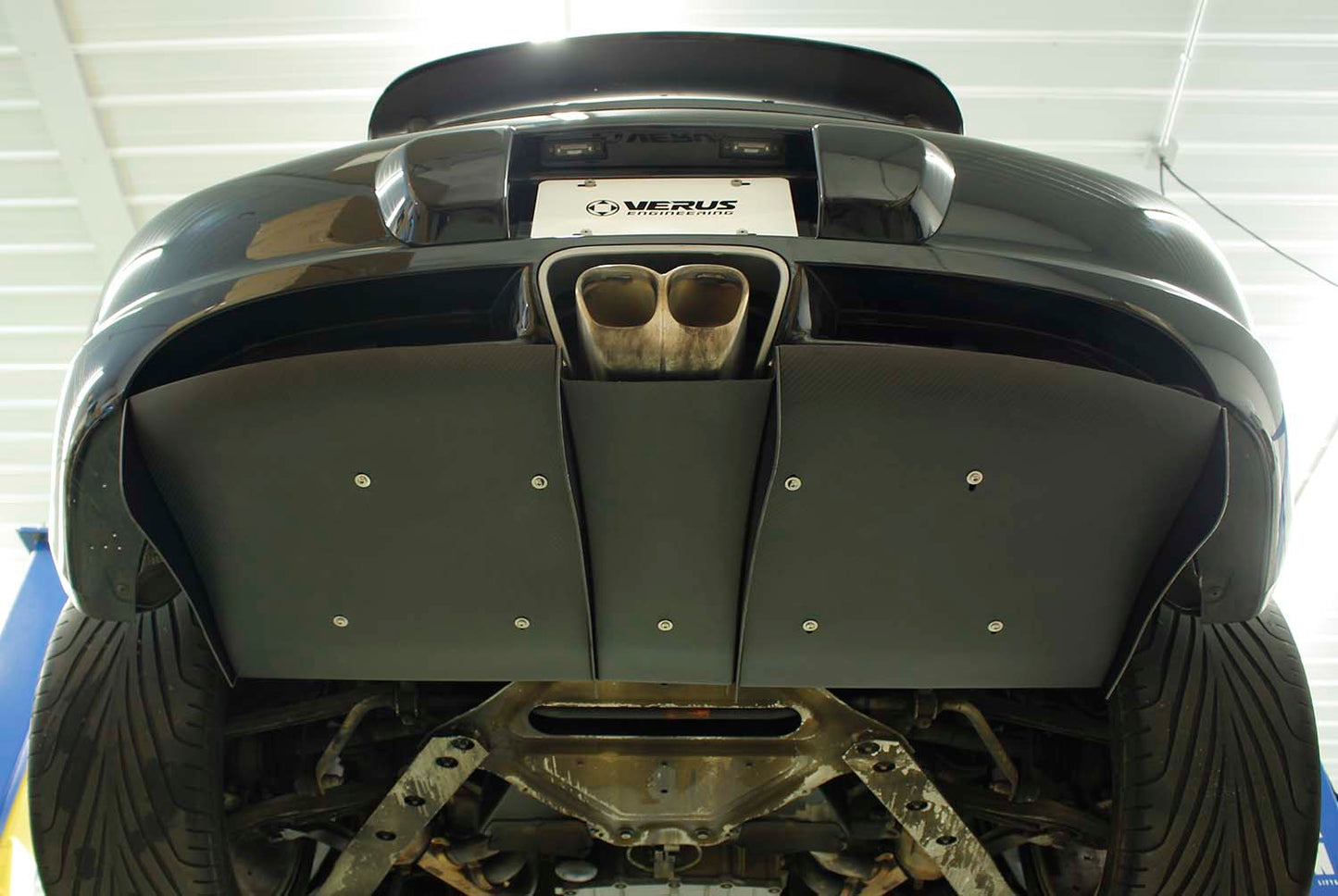 Verus Engineering rear diffuser - Porsche 987 Cayman installed