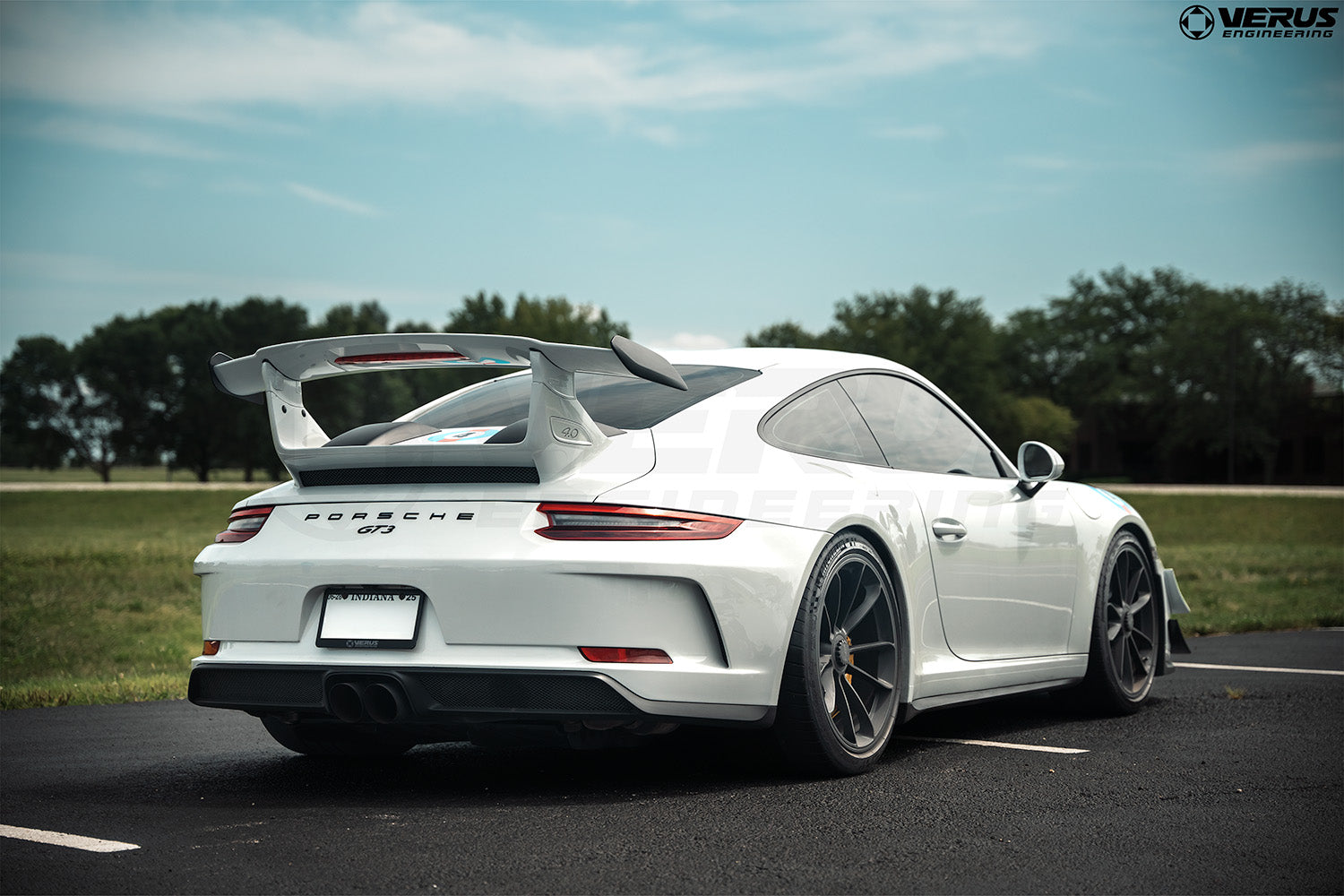 Verus wing riser machined aluminum - Porsche 991 GT3