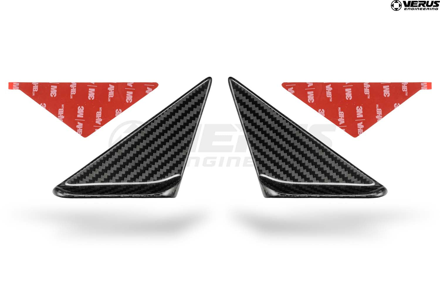 Verus Engineering anti-buffeting carbon wind deflectors for Porsche 992 GT3