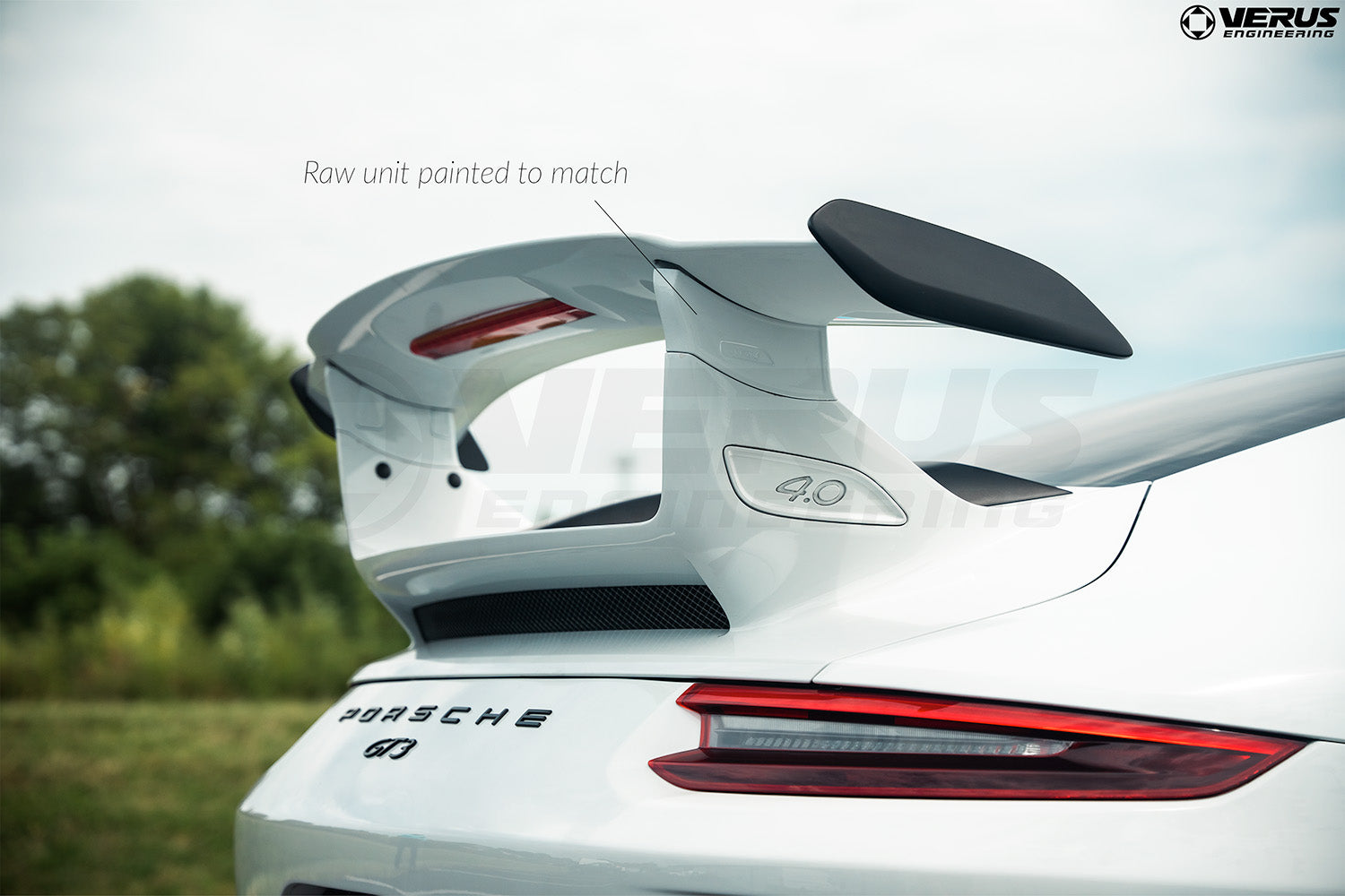 Verus wing riser detail - Porsche 991 GT3