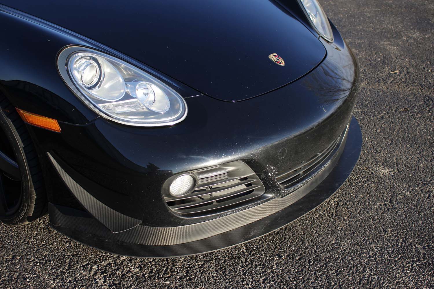Verus front splitter front view - Porsche 987.2 Cayman