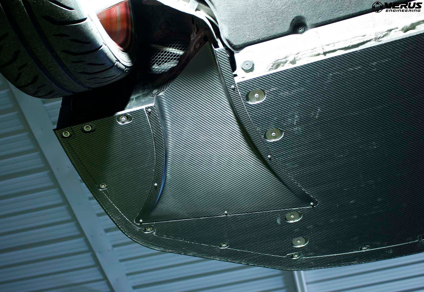 Verus front splitter angle view - Porsche 981 GT4