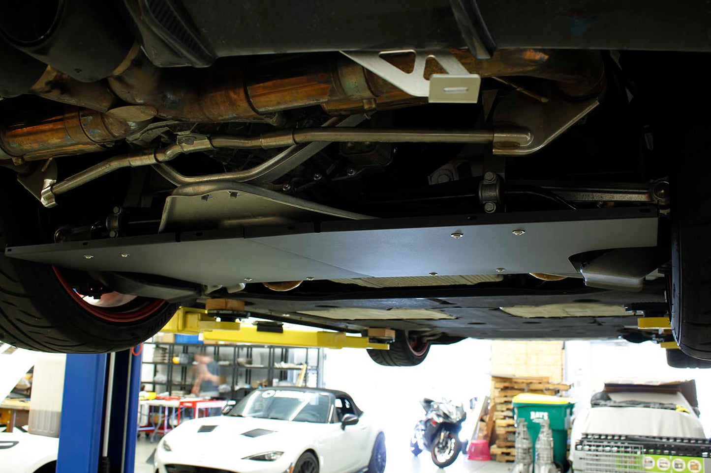 Verus underbody panel powder coat finish - Porsche 981 GT4