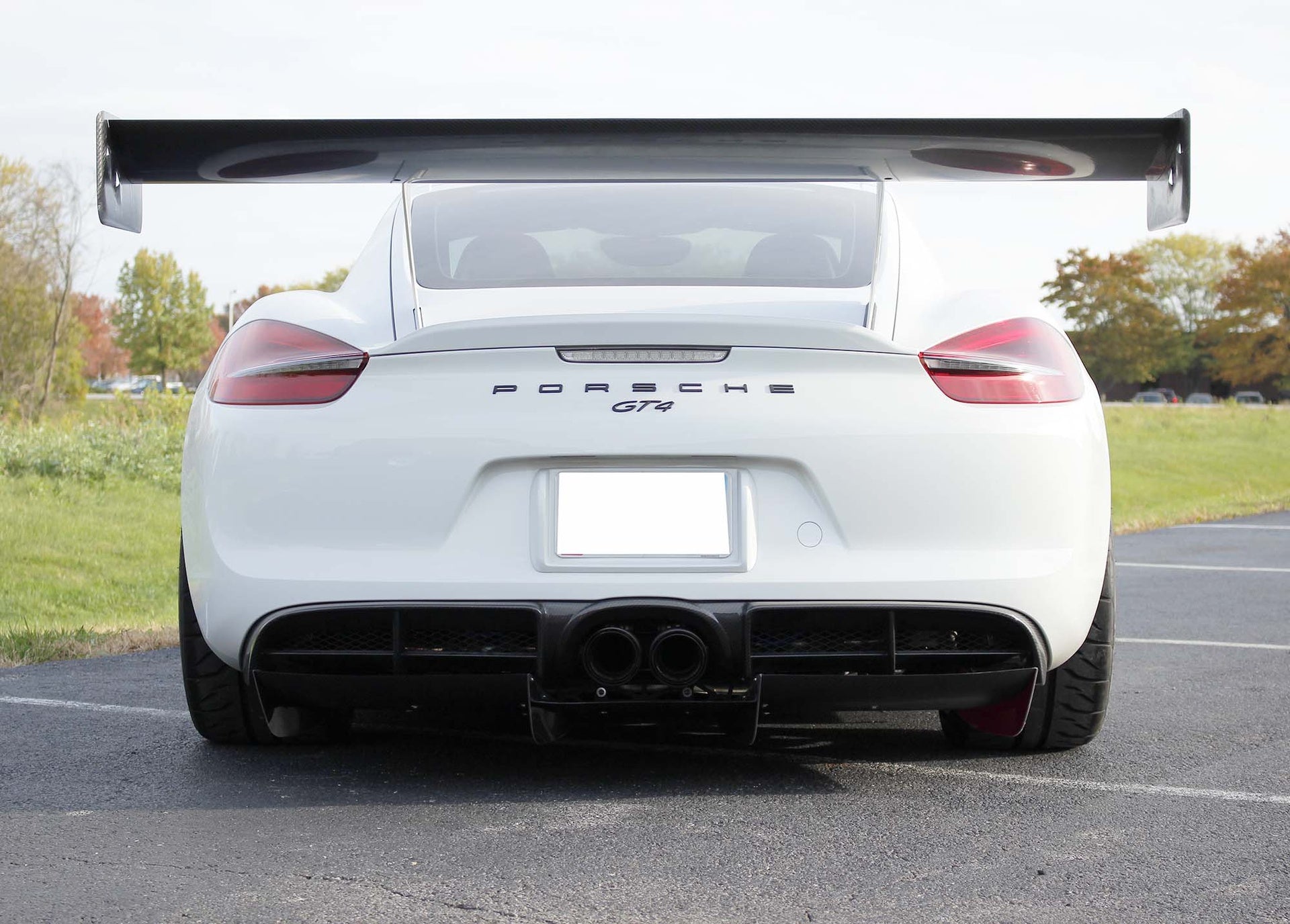 Verus rear diffuser rear view - Porsche 981 GT4