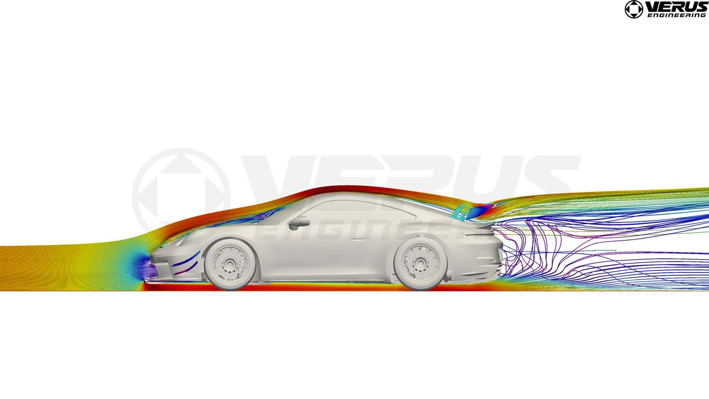 Verus Engineering AOA wing mount - Porsche 992 GT3 on car