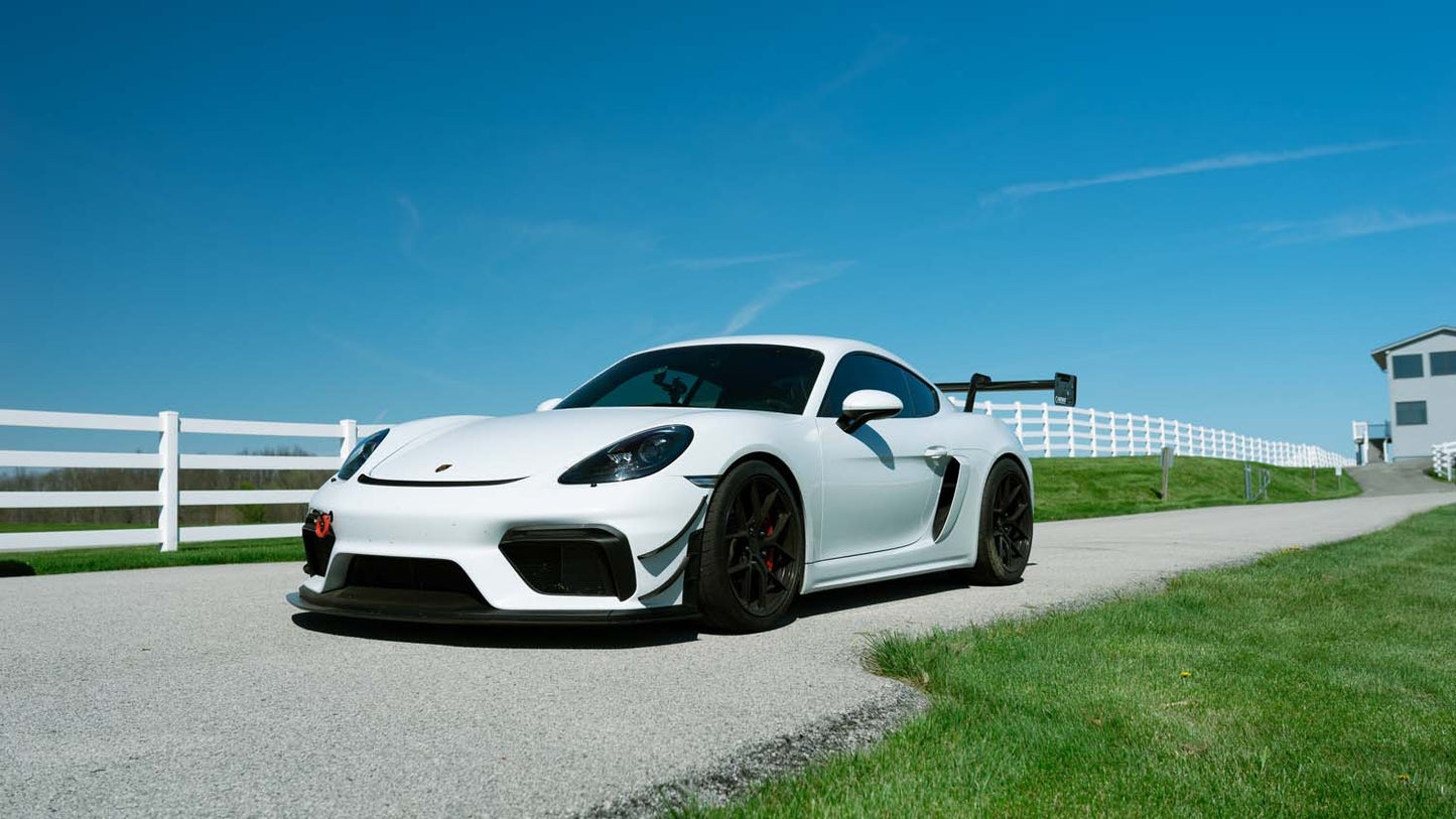 Verus Engineering Front Splitter Kit - Porsche 718 GT4 front view